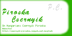 piroska csernyik business card